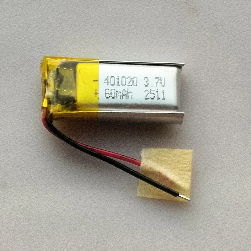 3.7V 401020 Small Lipo Rechargeable Battery 041020 Lithium Polymer Battery With PCB 55mAh to 60mAh