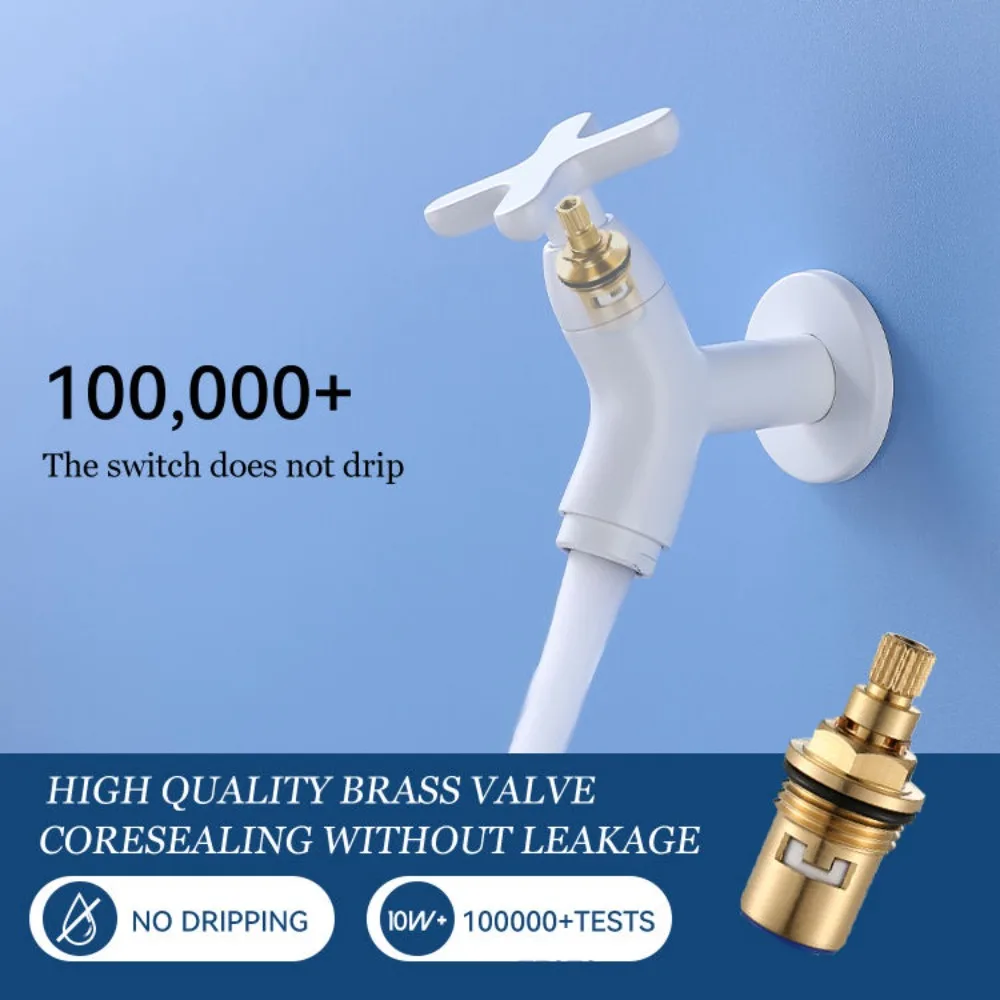 

Wall Mounted Basin Brass Faucet Outdoor Garden Spout Mop Pool Tap Wash Faucet Single Cold Water Bathroom Kitchen Sink Faucets