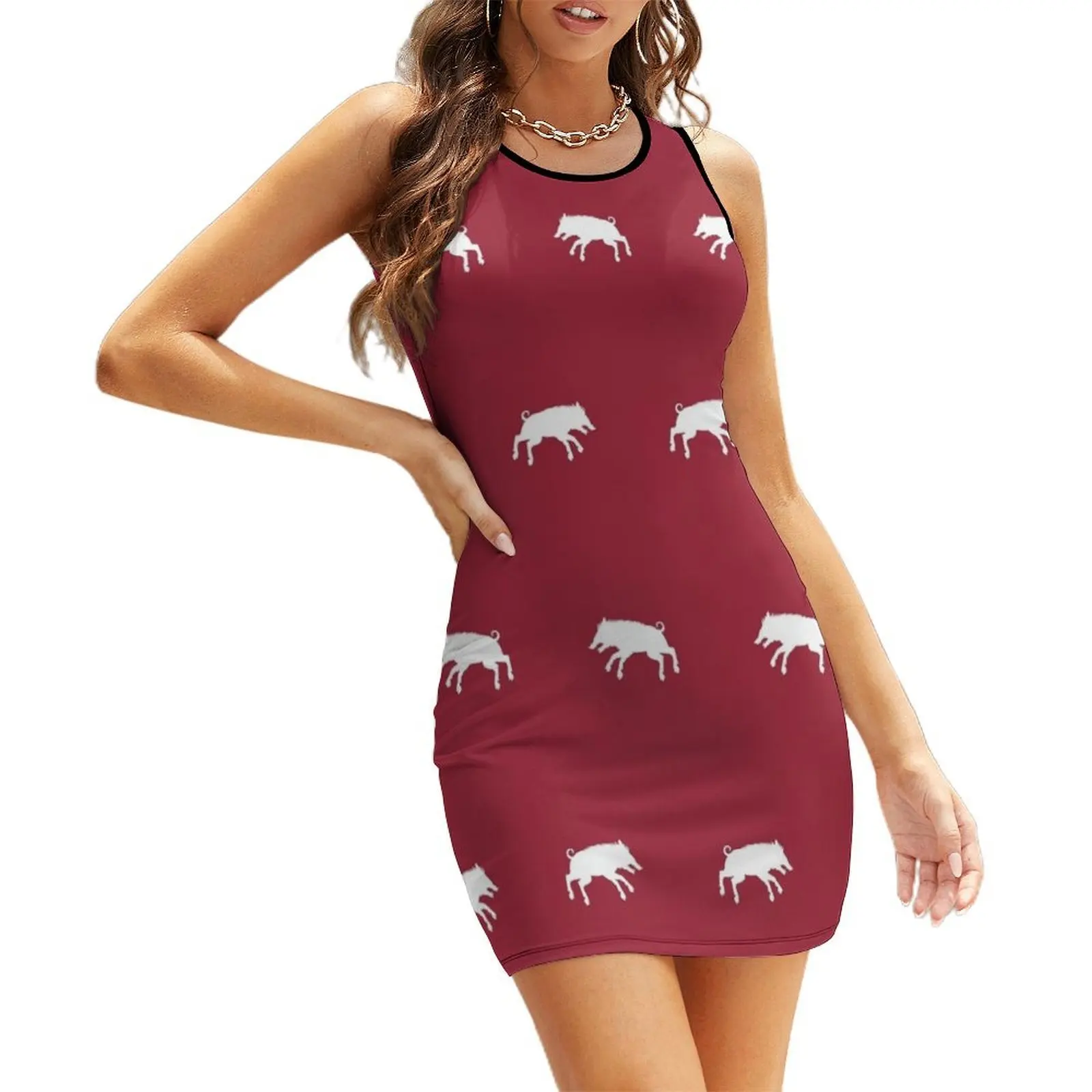 

White Razorback Sleeveless Sundress dresses summer woman 2025 ceremony dresses sexy short dresses daring Cocktail of