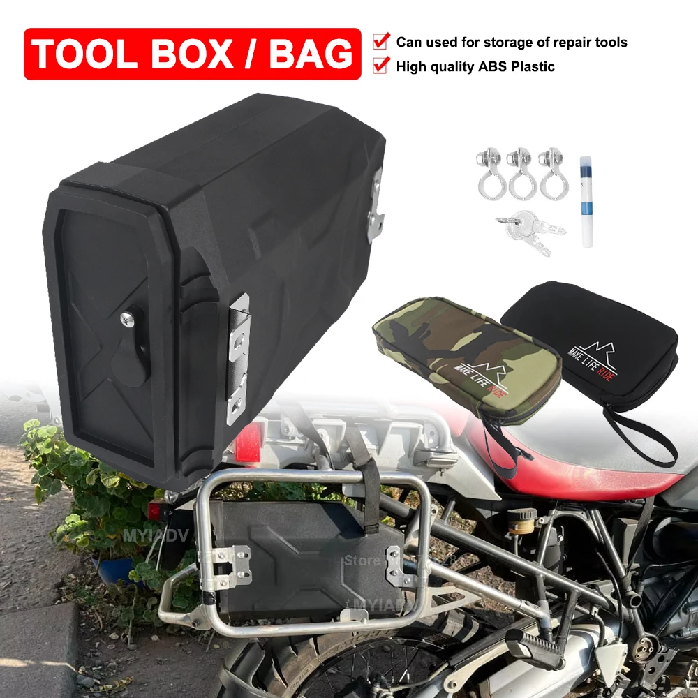 For BMW R1200GS R 1200 GS R1200 ADV OC 2004-2012 Motorcycle 5 Liters Plastic Box Toolbox Right Side Bracket Tool Box Inner Bag