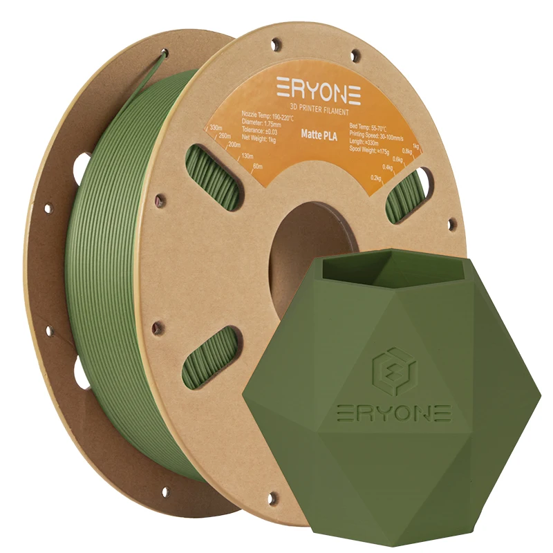 ERYONE 1KG Matt/HS-Matt PLA 3D-Drucker Filament 1,75mm, Premium Matt-Finish Blendfrei, Glatte Oberfläche Hochwertig 1kg Spule