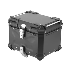 Motorbike Storage Box Tail Box Trunk Carrier Universal Black 45L Motorcycle Adventure Aluminum Top Case Tail Box Luggage Top Box
