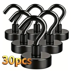 Strong Powerful Round Neodymium Magnet Hook Salvage Magnet Sea Fishing Equipments Holder Pulling Mounting Pot with Ring Hooks