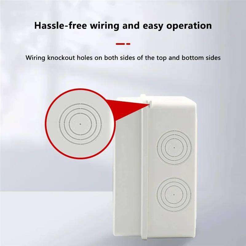 ABKO-HT صندوق التوصيل الكهربائي IP65 مقاوم للماء صندوق توزيع خارجي غطاء شفاف التبديل صناديق الأسلاك #4