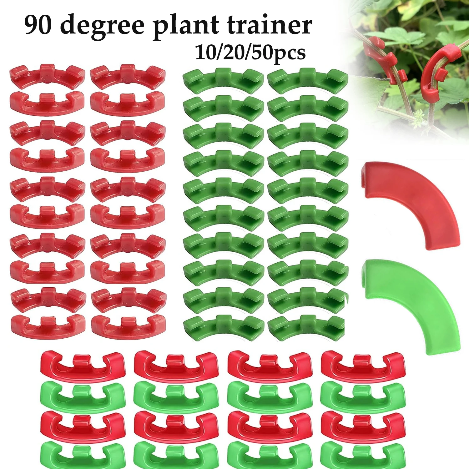 

10-50pcs 90 Degree Plant Benders Trainer Growth Manipulation Tutors For Plants Clips Bending Twig Clamps Branche Accessories