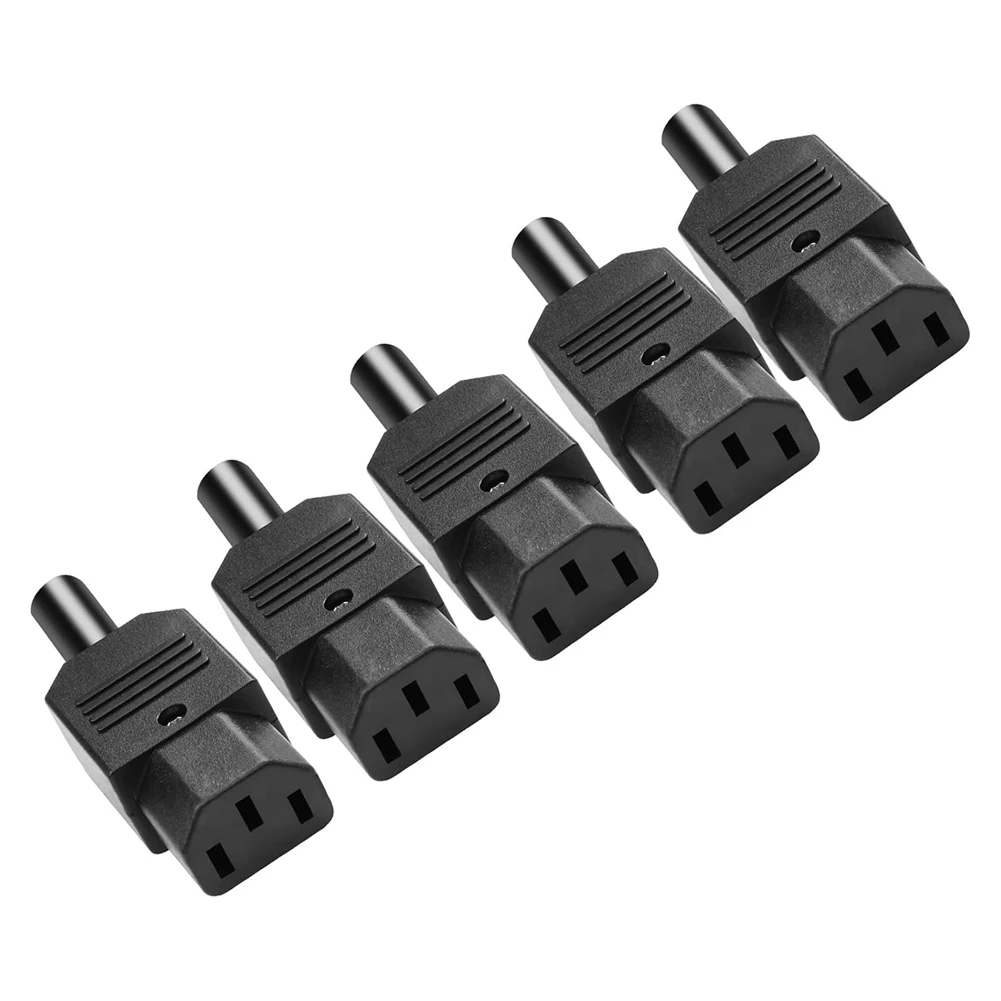 Y45A-5PCS IEC C13 Power Plug Connector C13 Female Plug Power Adapter Connector 3 Pin Power Socket 250V 10A AC Power Adapter