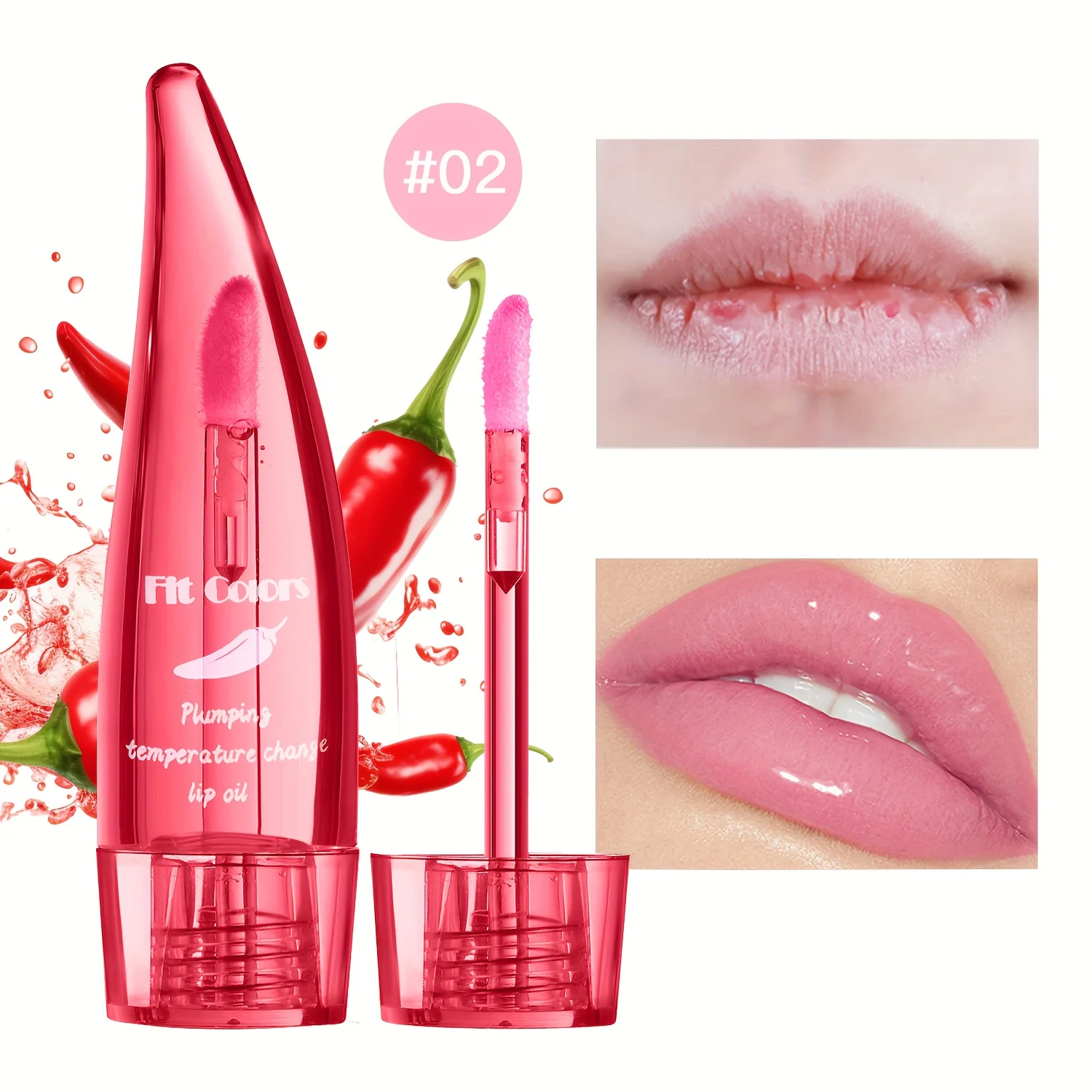 Aloe Vera Warm Tinted Lip Oil Moisturizing Long-lasting Lip Gloss