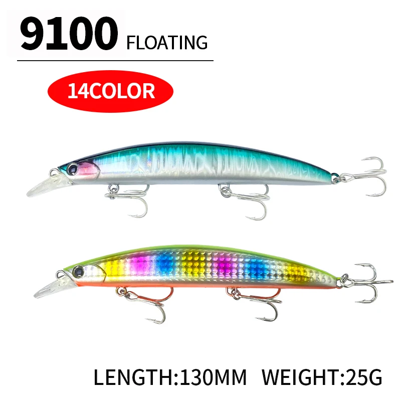 130mm 25g Floating Minnow Fishing Lure Long Casting Wobblers Artificial Hard Bait for Trout Swimbait Pesca Jerkbait Accessories