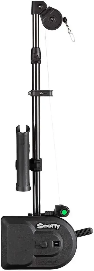 

Scotty #1106 Depthpower Electric Downrigger w/ 60-Inch Telescopic Boom & Swivel Base, Rod Holder,Black,Large