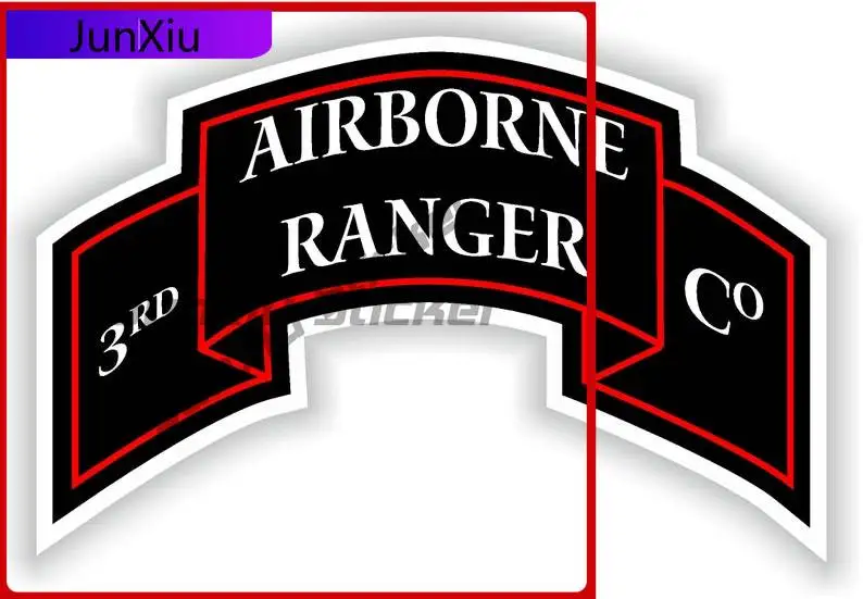 

3rd Airborne Ranger Battalion Funny Cool Motorcycle Window Scratch Cover Exterior Parts Vinyl Decal For Car Truck SUV Window
