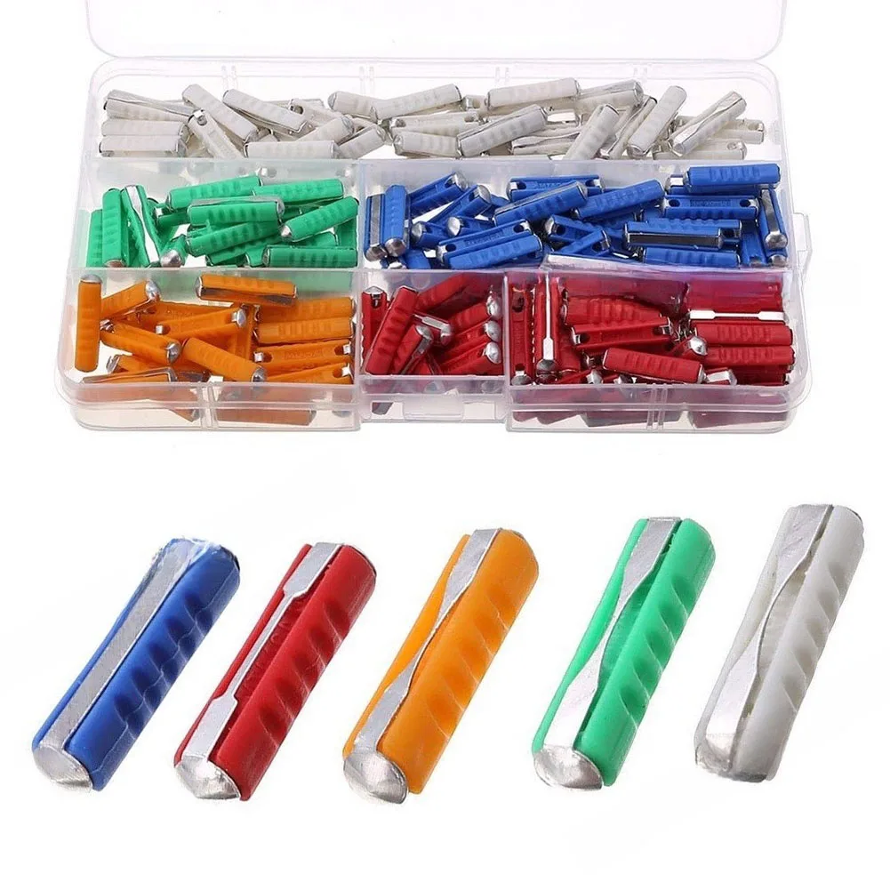200Pcs/box Car Fuses Type FOR Torpedo Shaped Automotive Fuses Various Amperages 5A 8A 10A 16A 25A Fuse Set