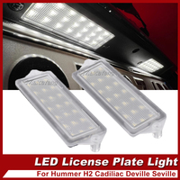 2PCS LED License Plate Light Number Plate Lamp For Hummer H2 2003 2004 2005 2006 2007 Error Free White