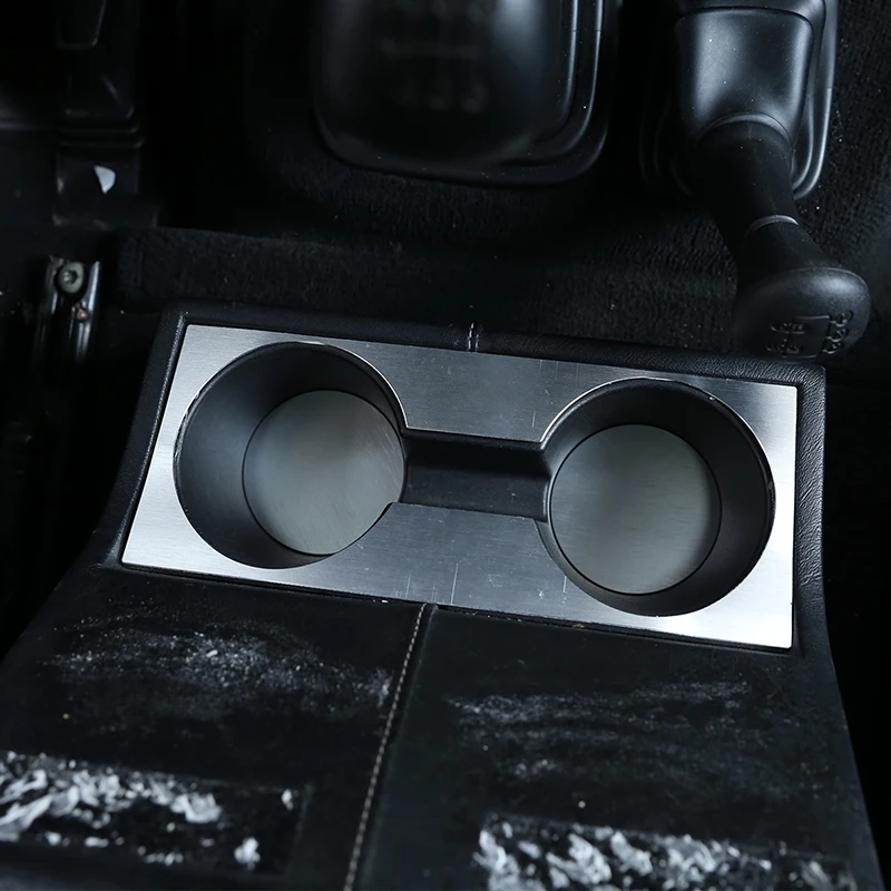 For Land Rover Defender 2004-2018 Aluminum Alloy Car Central Control Water Cup Holder Decorative Frame Car Interior Accessories