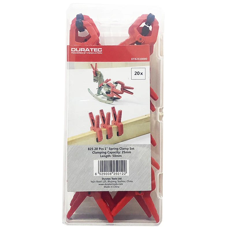 DURATEC 20pcs 2inch Spring Clamps DIY Woodworking Tools Plastic Nylon Clamps For Woodworking Spring Clip Photo Studio Background