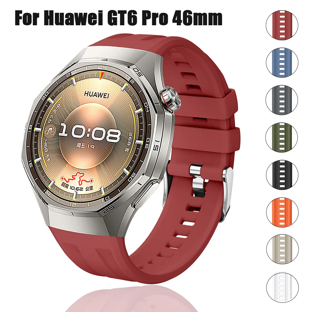 Sportarmband für Huawei GT6 Pro 46 mm, offizielles weiches Silikon-Armband für Huawei WATCH Band GT6Pro 46 mm Armbänder