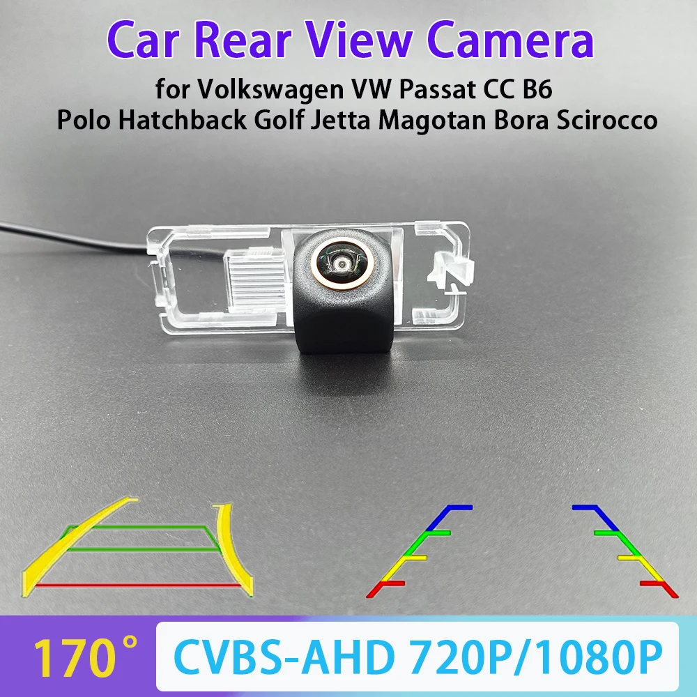170 Grad AHD 1080P CVBS Auto-Rückfahrkamera für VW Passat CC B6 Polo Schrägheck Golf Jetta Magotan Bora Scirocco Track/Ruler