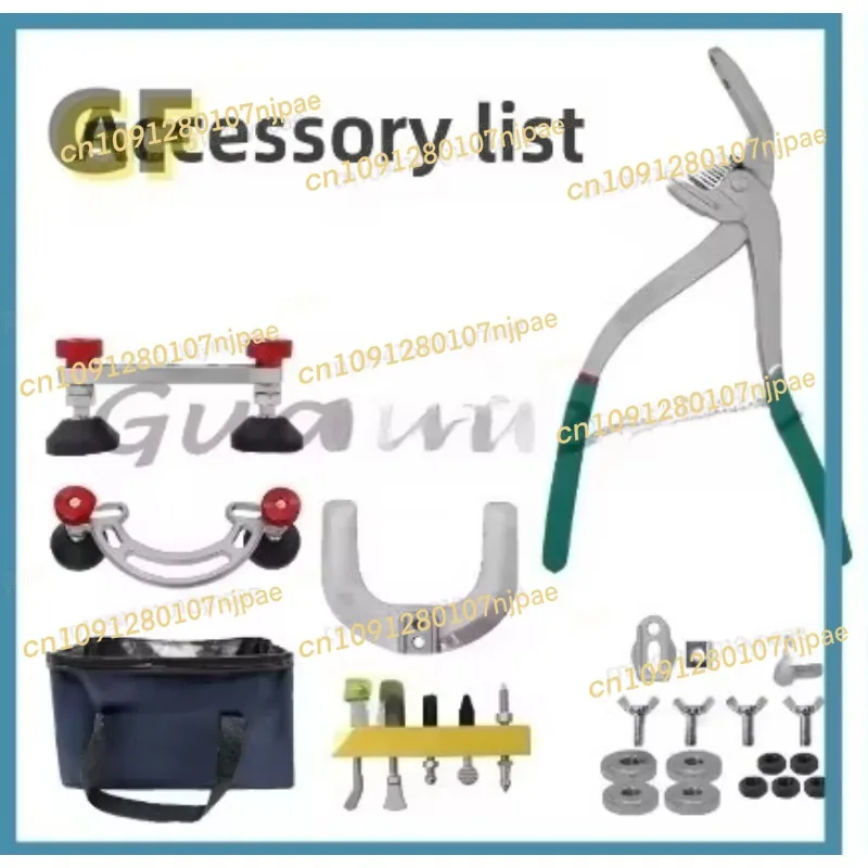 Kit di riparazione ammaccature per auto senza vernice Pinze a crimpare per bordi ammaccature per carrozzeria Impugnatura antiscivolo Kit di strumenti di riparazione per bordi parafango con morsa a crimpare in metallo portatile L