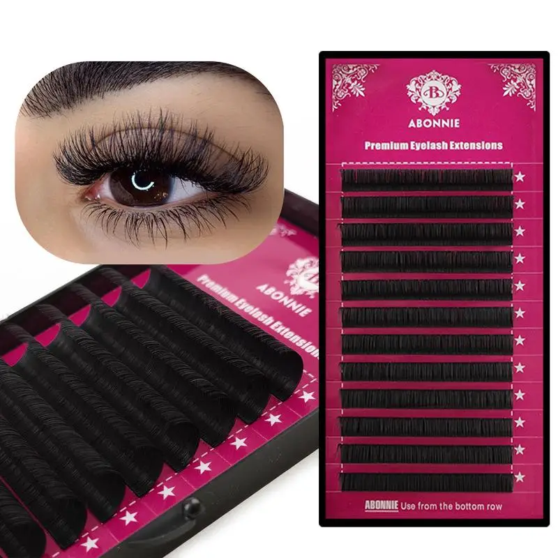 Mink Eyelash Extensions Individual Mix Lashes Tray Premium Volume Fluffy Lashes Soft and Lightweight for DIY Beauty and Makeup