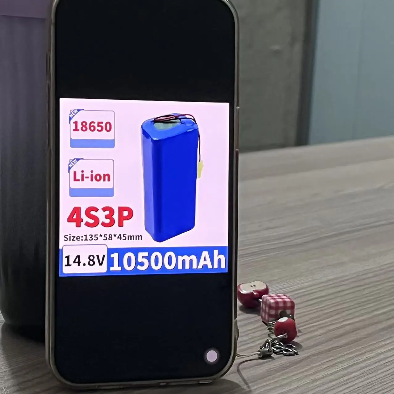 

2025 New 18650 Lithium Ion Battery 14.8V 10.5Ah Suitable for Vacuum Cleaners with 450W BMS 4S3P Electric Mop