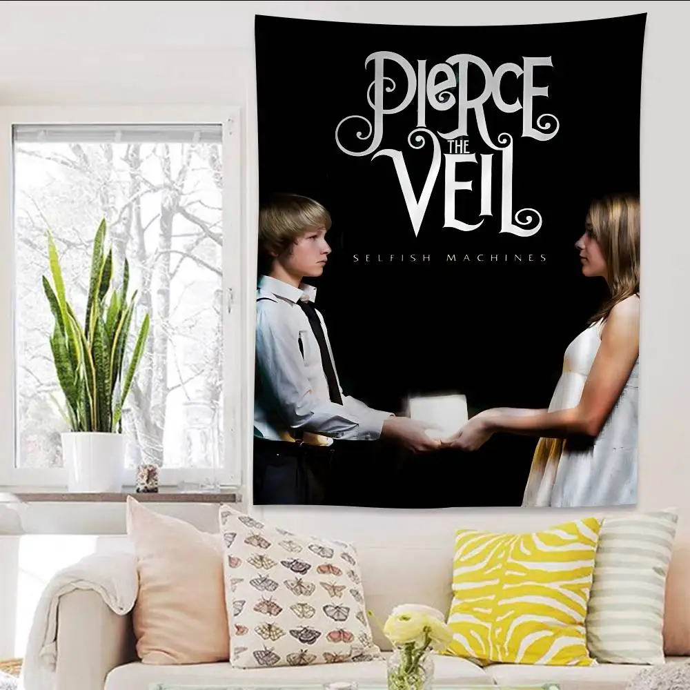 Band Pierce The Veil Band Cartoon Wandteppich Kunst Science-Fiction Zimmer Heimdekoration Wandbehang – Detail 11