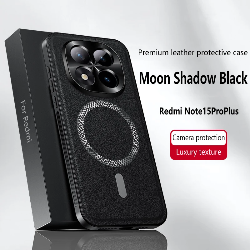 

Magnetic Case for Redmi Note 12 13 14 15 Pro + 15C EU 173MM Cover Leather Shockproof Camera Protect Shell For Note 12 13 14 15