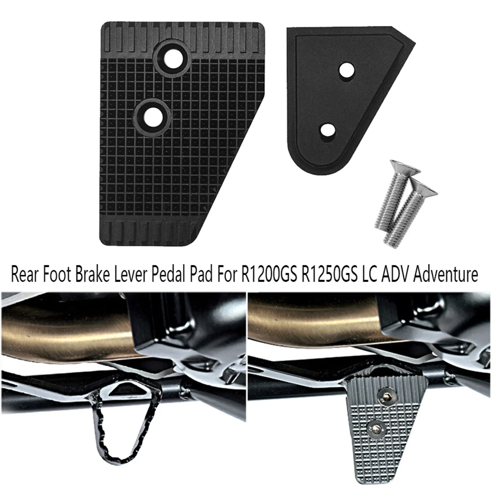 Motorcycle Rear Foot Brake Lever Pedal Pad Shifter Enlarge Extension for R1200GS R1250GS LC Black