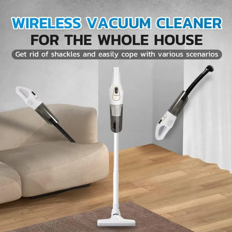 5 in 1 Cordless Vacuum Cleaner, Lightweight & Portable Vacuum Cleaner with 6000Pa Powerful Suction,30 Mins Runtime for house