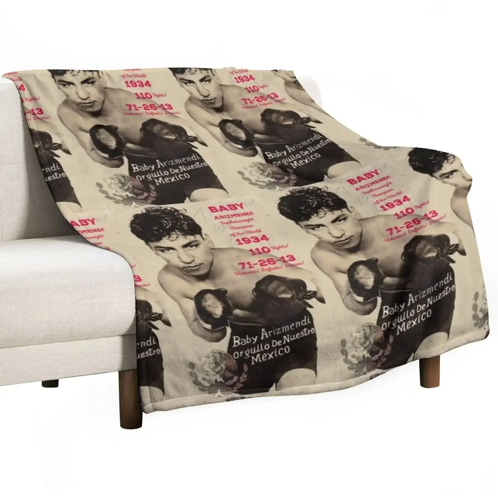 New Boxing & Boxers: Mexican Featherweight Champion Throw Blanket Stuffeds Cute Plaid Blankets