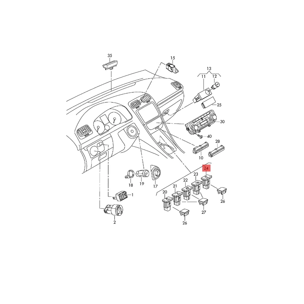 5KD035726A RCD510 USB Port Socket Switch 4 Pin and Usb Cable for VW Jetta Golf Mk5 Mk6 Passat B7 Eos 5KD 035 726 A 5KD 035 726A