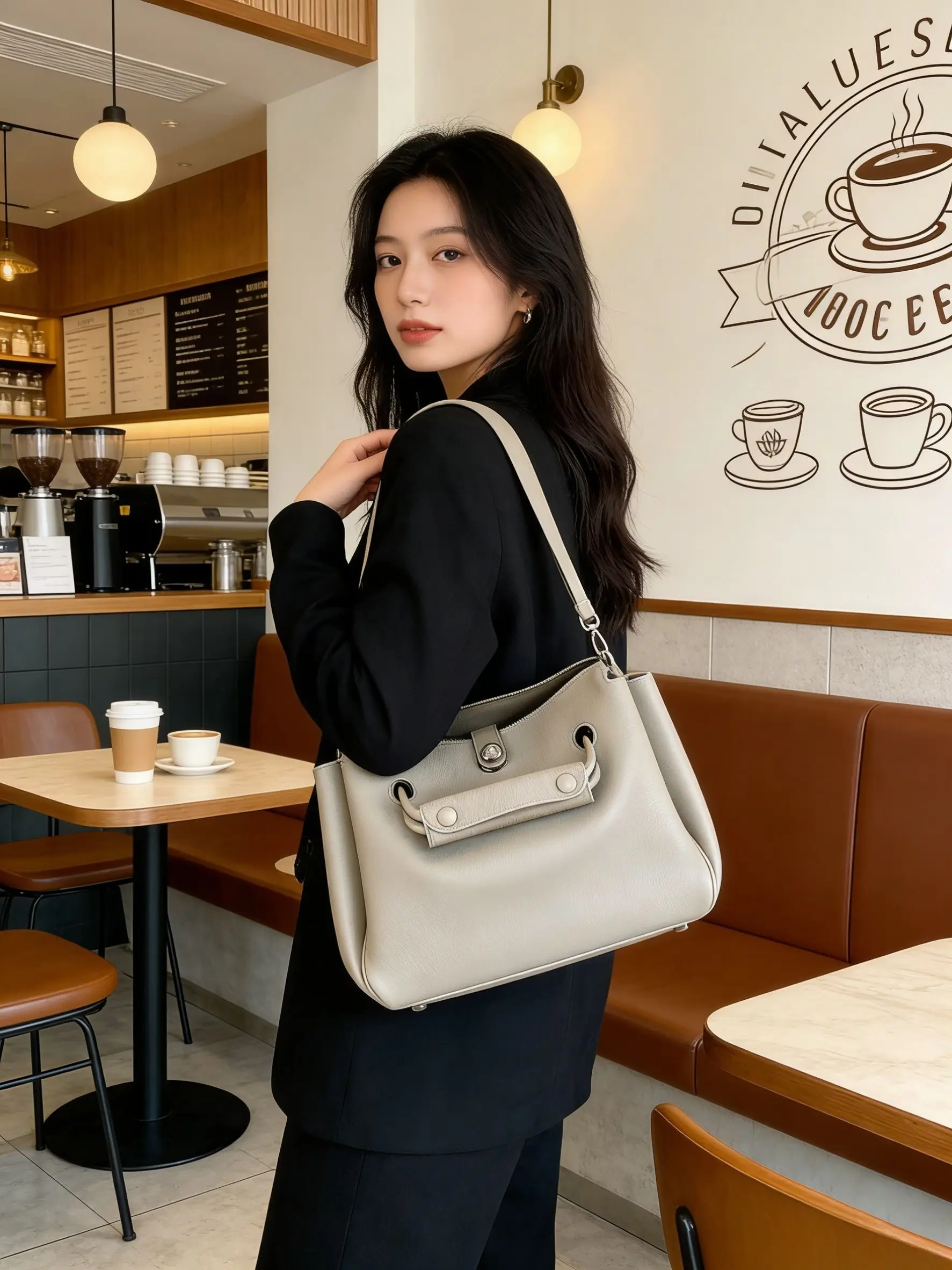 

Luxury Women's Handbag Fashion Women's Genuine Leather Pillow Bag Handbag Tote Bag