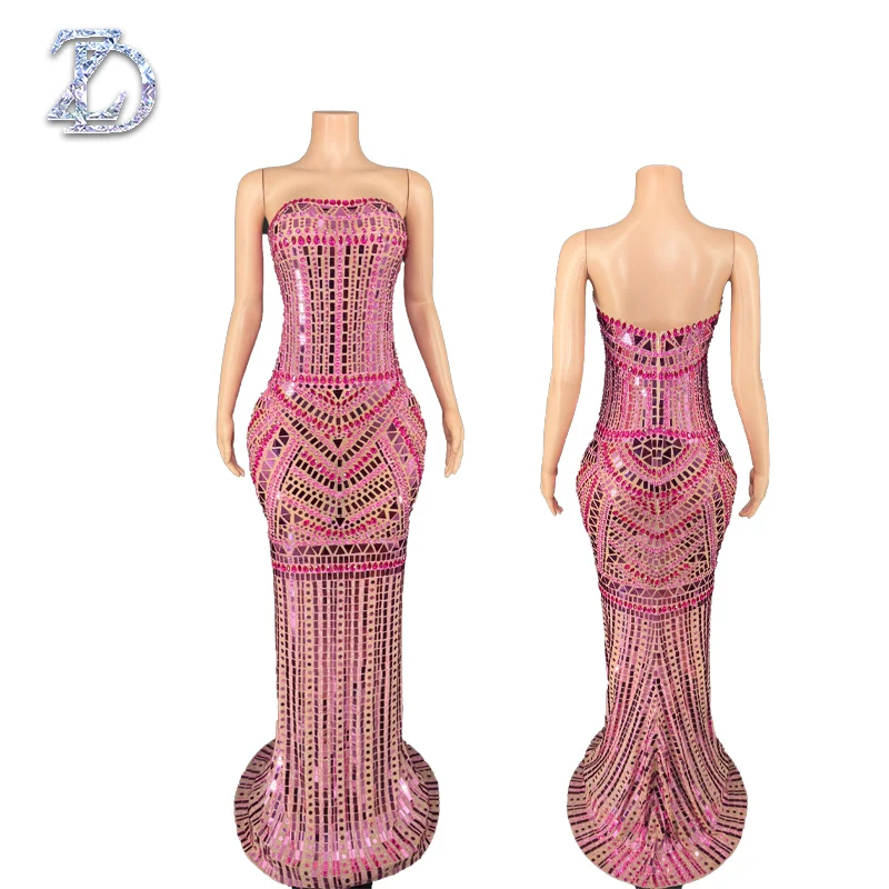 ZD 2025 스팽글 드레스 여성 우아한 파티 이브닝 패션 바디콘 클럽 드레스