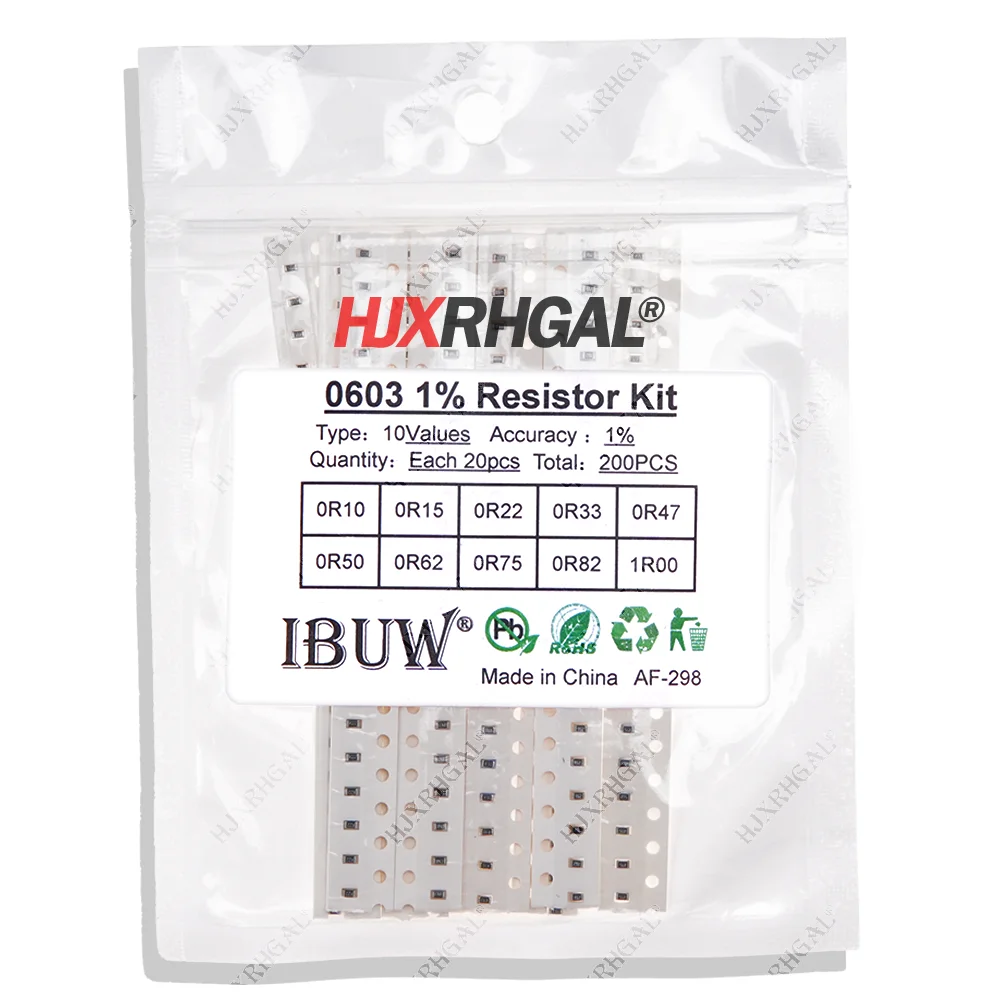 10/20/33/60/80 قيم مجموعة المقاوم SMD مجموعة متنوعة 10ohm-1M أوم 5% 1% عينة كيت 0402 0805 0603 1206 2512 1210
