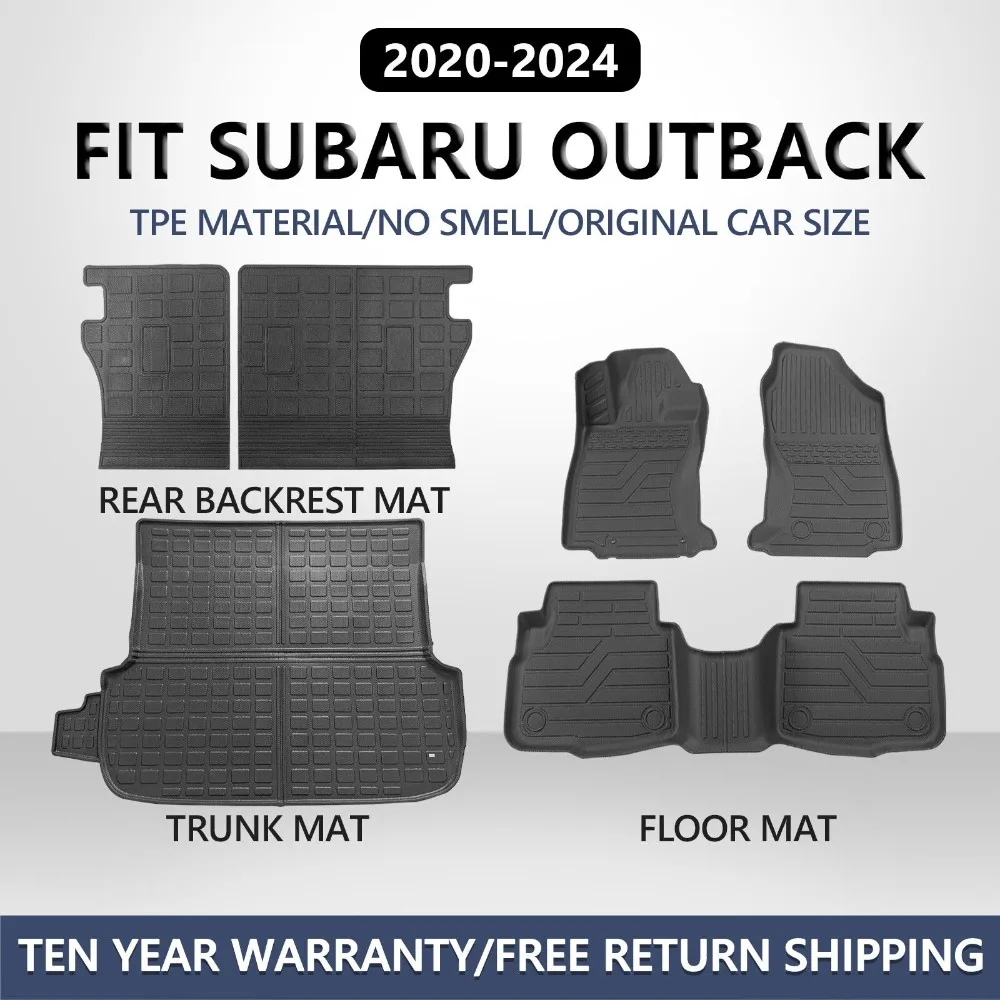 

Floor Mats Cargo Liner Trunks Mats Backrest Mat for 2020~2024 Subaru Outback United States