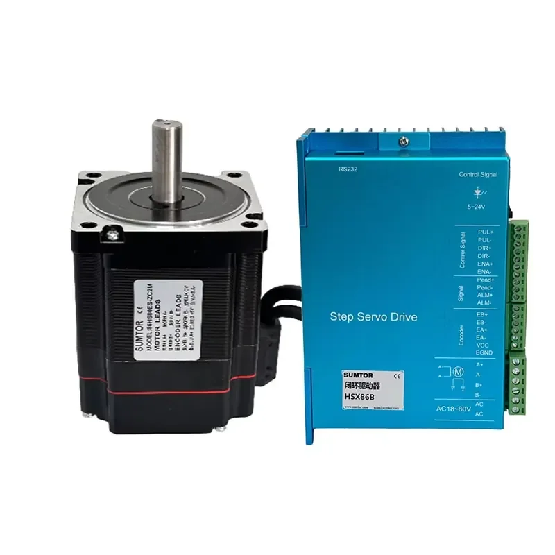Transmission Motors Stepper 4.5Nm Nema34 Closed Loop Closed-loop Stepper Motor with Cable Encoder Driver