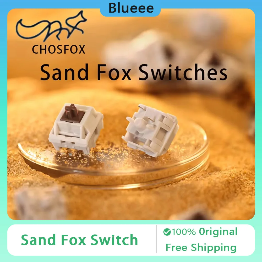 

CHOSFOX Sand Fox Линейный переключатель с смазкой Механическая клавиатура 5-контактный предварительно смазанный линейный переключатель звука с горячей заменой PA66/PA12 LY Axle