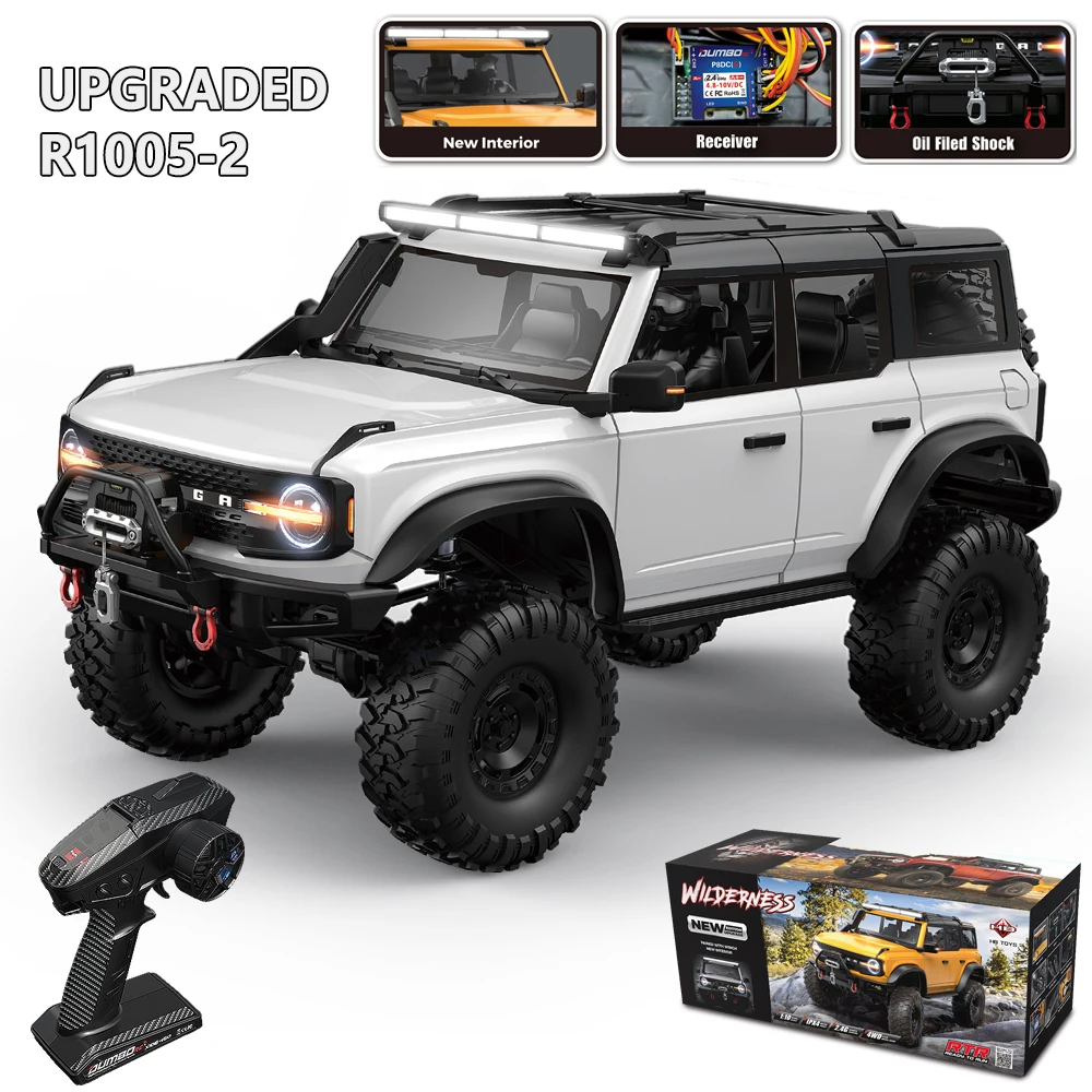 HB Rc Model 1/10 Upgrade RC Crawler 4WD RTR 2.4G Elektrische Afstandsbediening Rock Terreinwagen met Kleurrijke LED verlichting Speelgoed