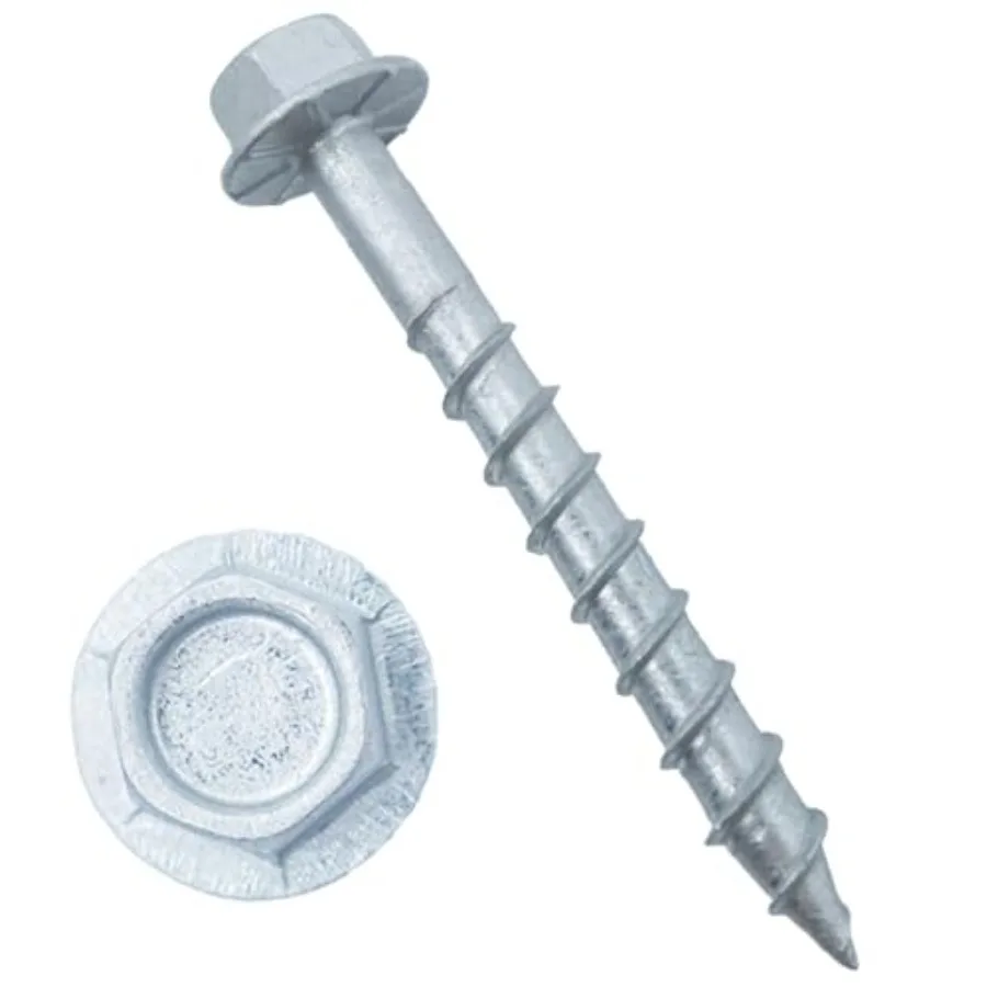 

Connector Screws #9 x 1-1/2" Heavy-Duty Joist Hanger Screws, 1/4" Hex Head with 0.37"-Dia, Prem-Galvanized Resists Wear and Cor