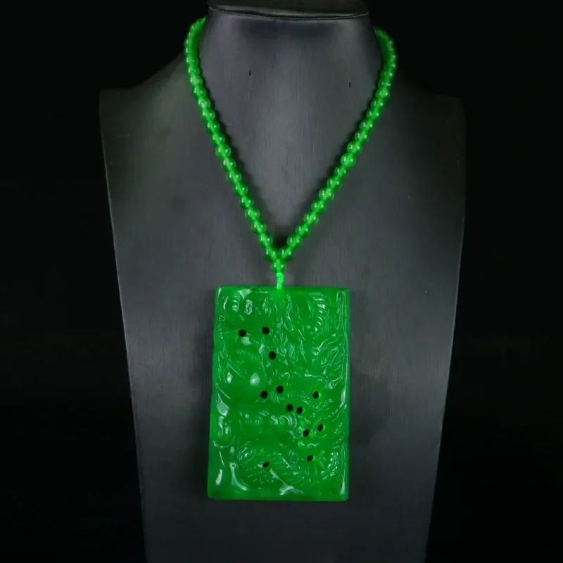 

High Ice Dragon Pendant Men's and Women's Same New Natural Quartzite Jade