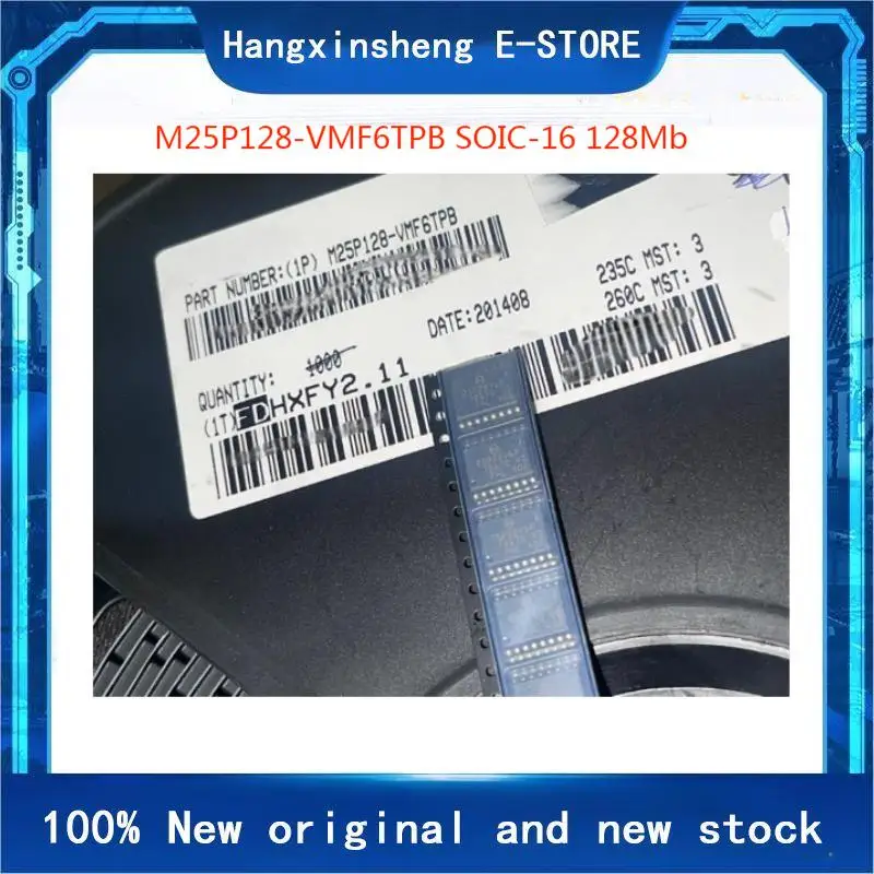 10PCS/LOT 100% brand new original  M25P128-VMF6TPB 25P28V6P SOIC-16 128Mb  Serial flash memory