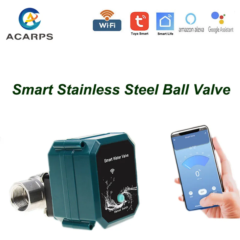 304 Stainless Steel WIFI Smart Watering Timer Ball Valve Volume Adjustment Smart Switch  Ball Valve Works With Alex