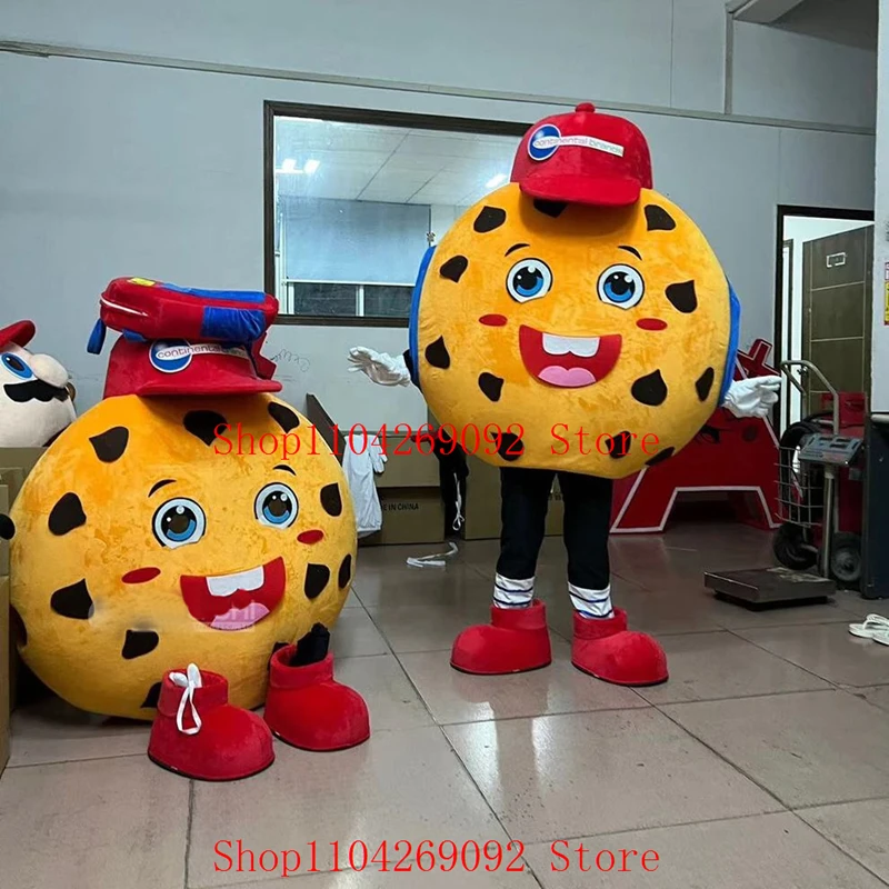 

High Quality Customized Biscuit Man Mascot Costume Adult Cosplay Plush Cartoon Mascotter Costume