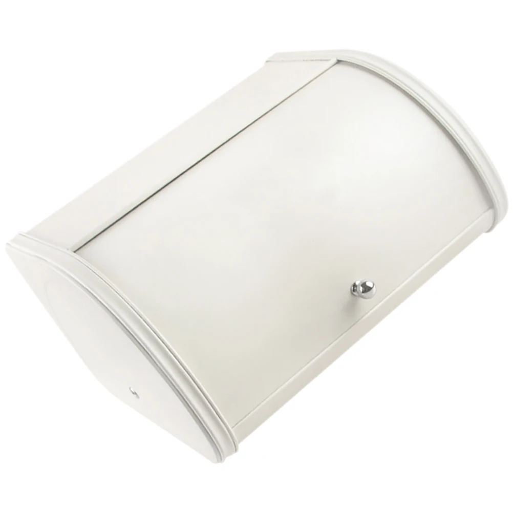 Roll Top Bread Box Metal Storage Bin with Cover for Kitchen Countertop Bread Storage Organizer Farmhouse Style Container