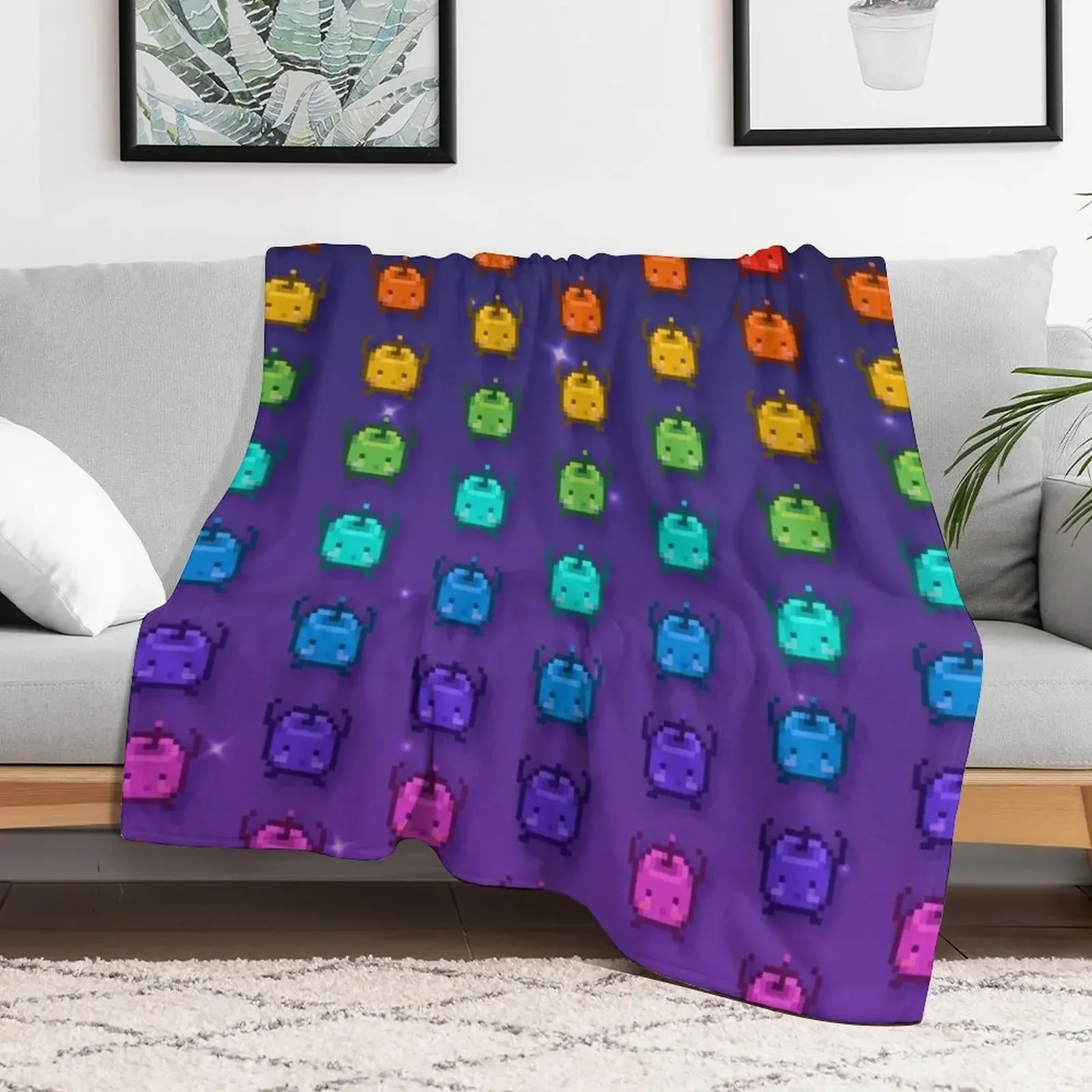 Stardew Valley Rainbow Junimos Throw Blanket Extra Large Throw Luxury Brand warm for winter Plaid Blankets