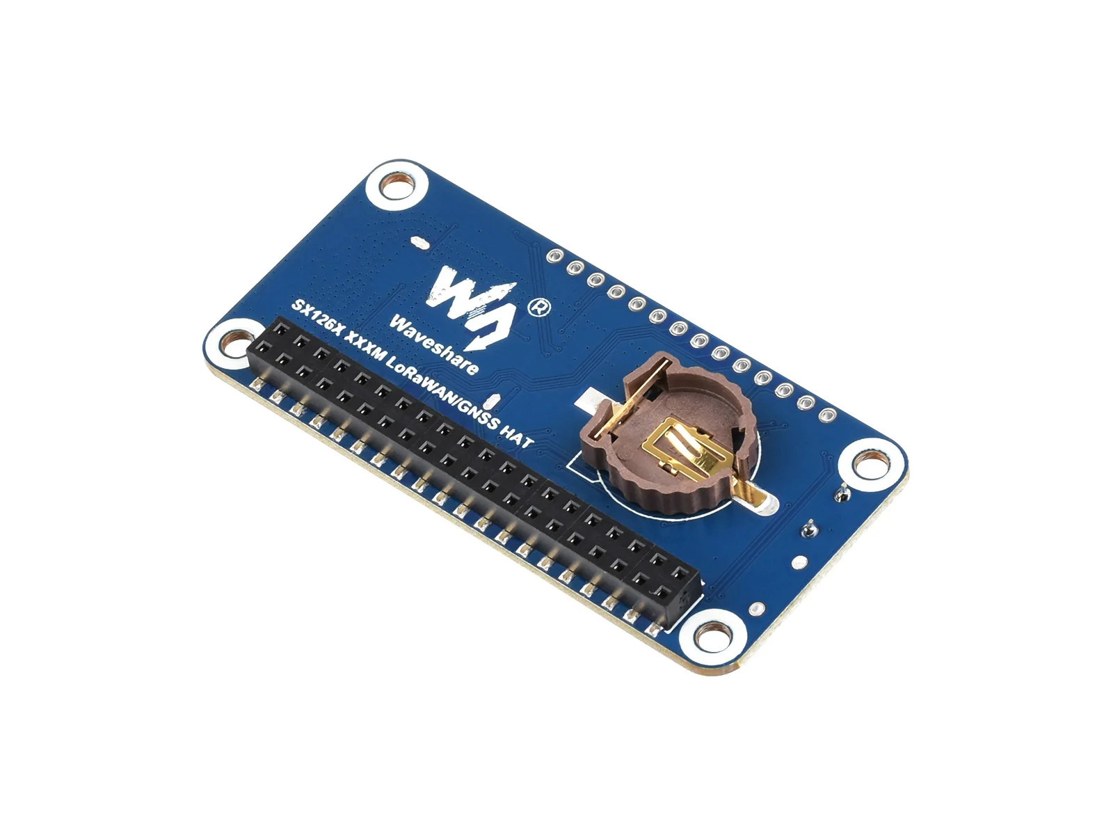 Waveshare SX1262 LoRaWAN Node Module Expansion Board for Raspberry Pi, With Magnetic CB antenna, SPI,40PIN GPIO Header