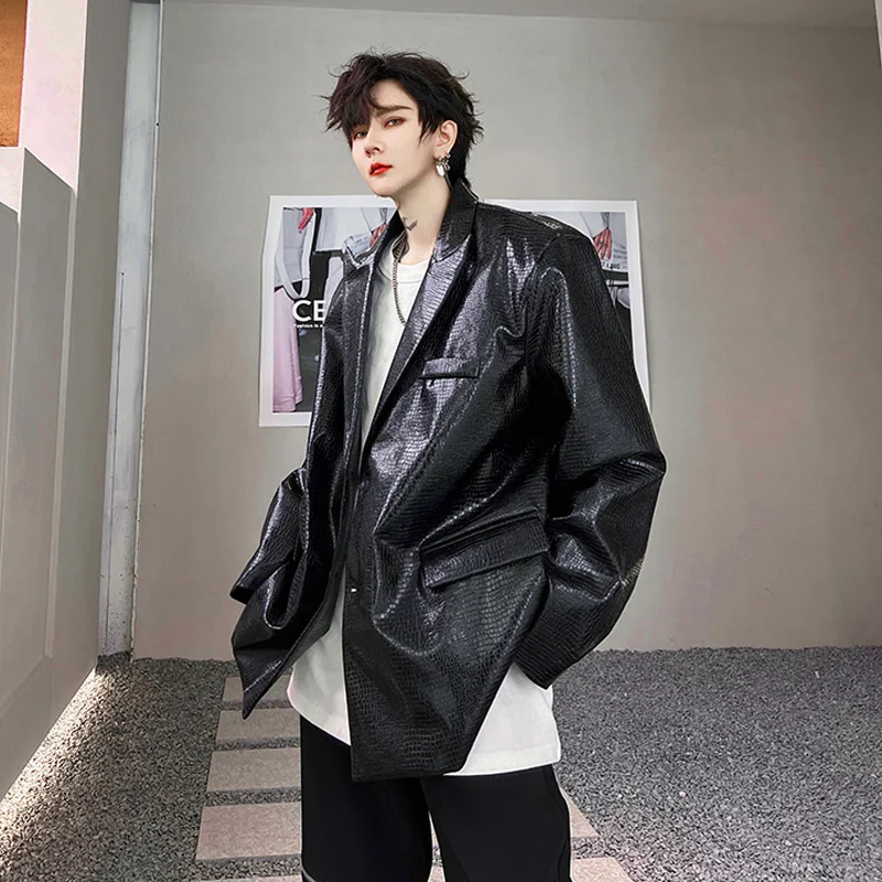 Men Streetwear Fashion Loose Casual Vintage Blazers Suit Jacket Women Oversized Hip Hop Suit Coat Blazers for Men