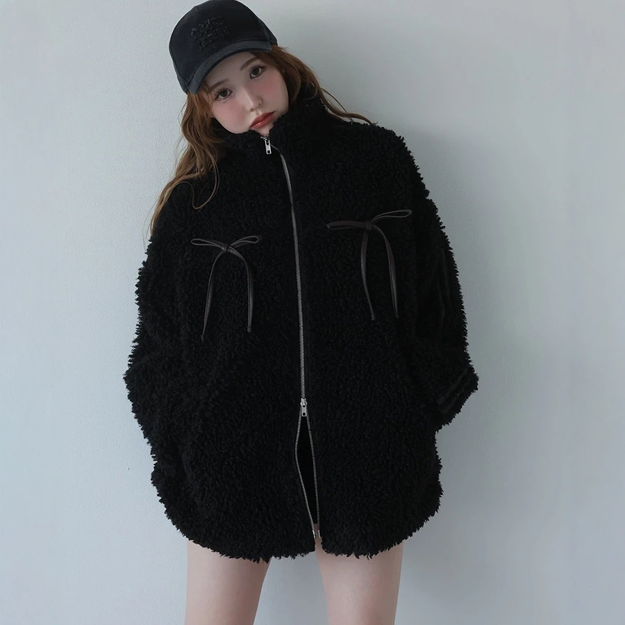 Giacca in pelliccia sintetica dolce moda stile giapponese Autunno e inverno Cappotto in peluche addensato caldo per nuove ragazze Cappotto in pelliccia da donna 2025