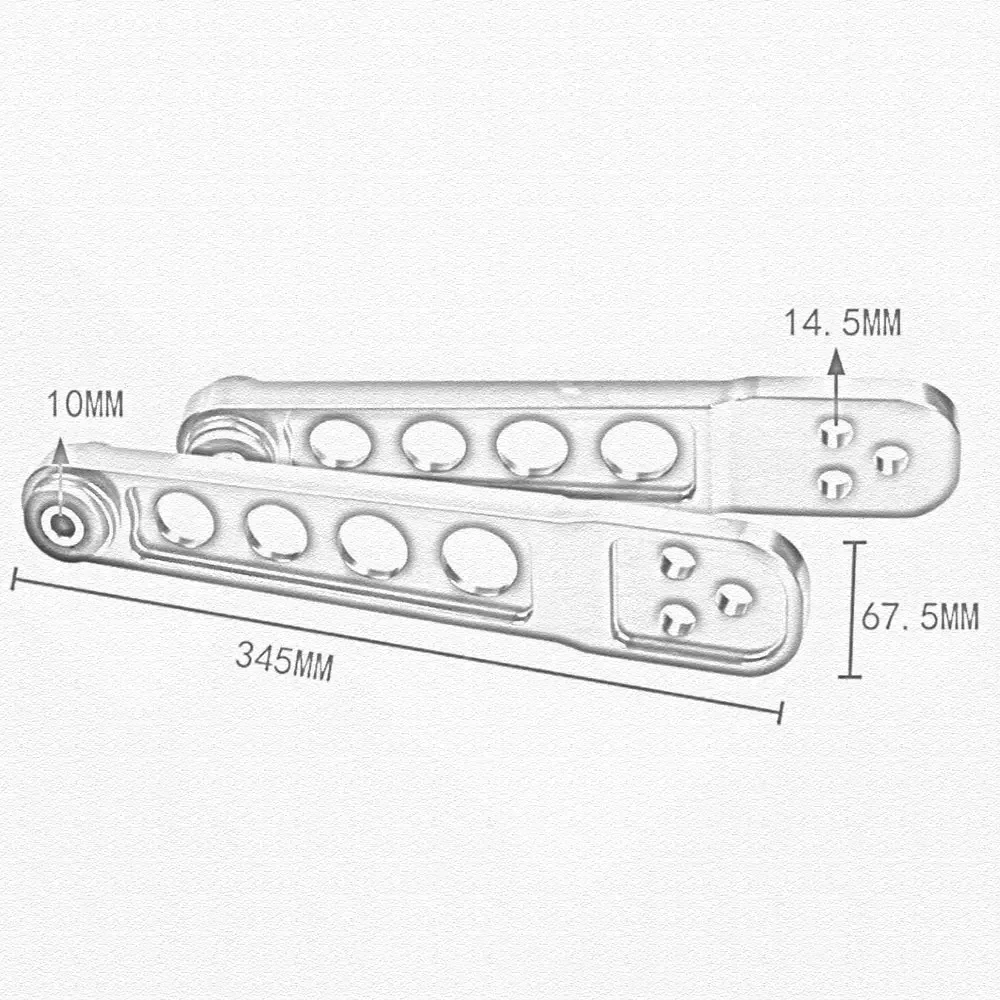 Aluminum Rear Subframe Brace Tie Bar Lower Control Arm Complete Kit for Honda Civic Si 01 05 ES EM EP3 Racing Refit Parts
