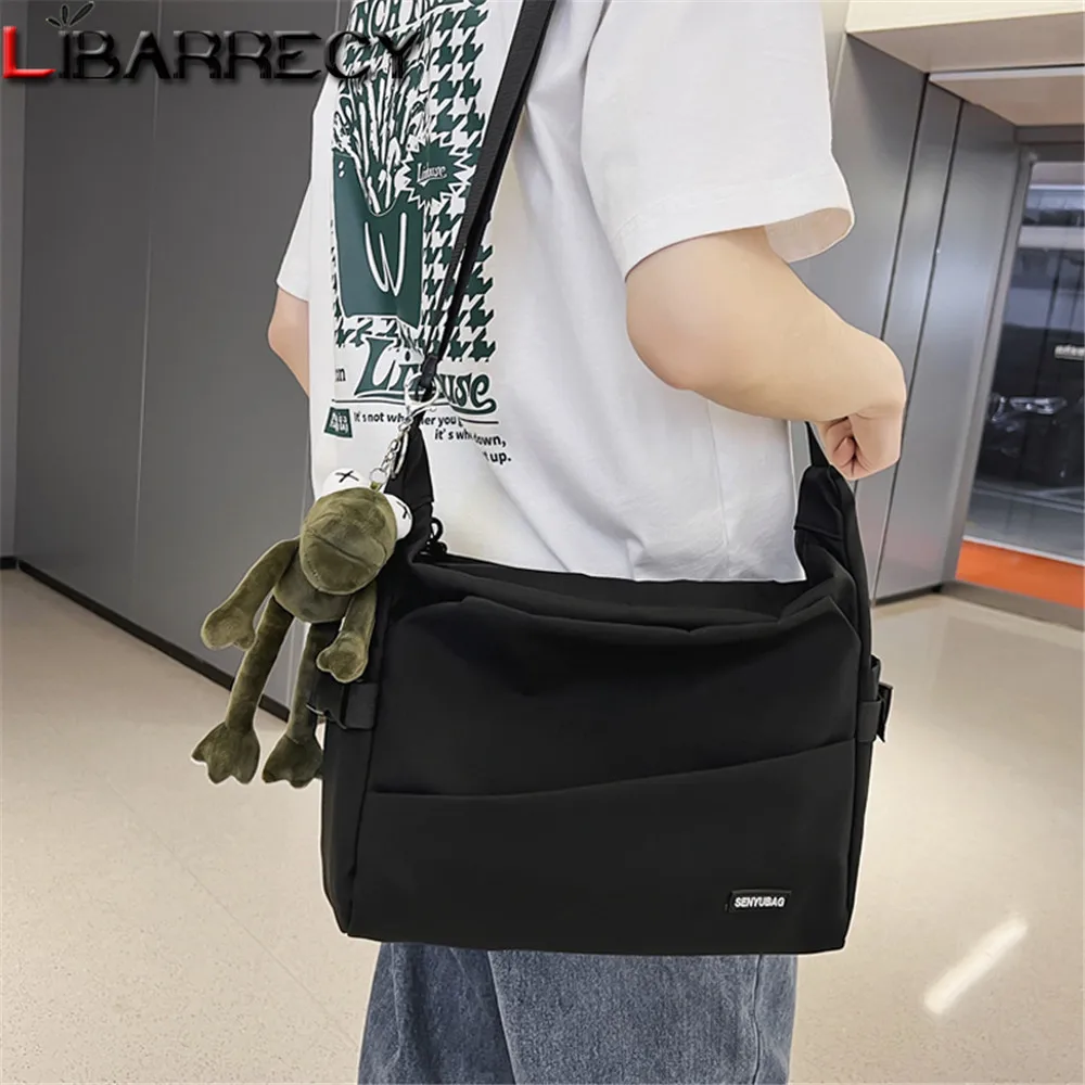 Fashion Women Canvas Shoulder Bags Youth Girs Casual Ladies Large Capacity Crossbody Bags Solid Handbag Messenger Bags for Women