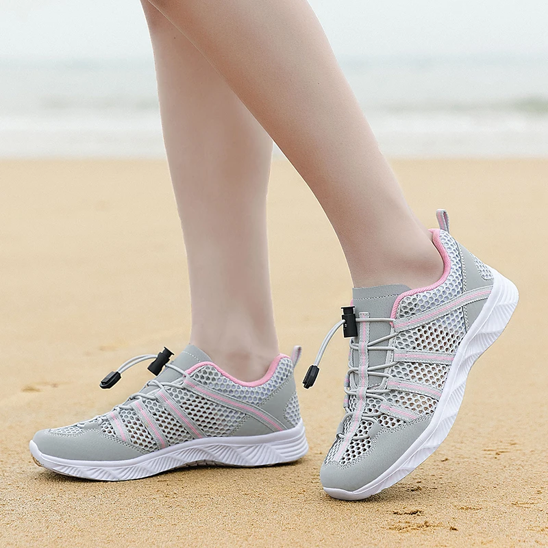 Männer Frauen Strand Aqua Wasser Schuhe Canyoning Outdoor Waten Upstream Creek Fluss Tracing Schuhe Amphibien Camping Entwässerung Löcher – Detail 7