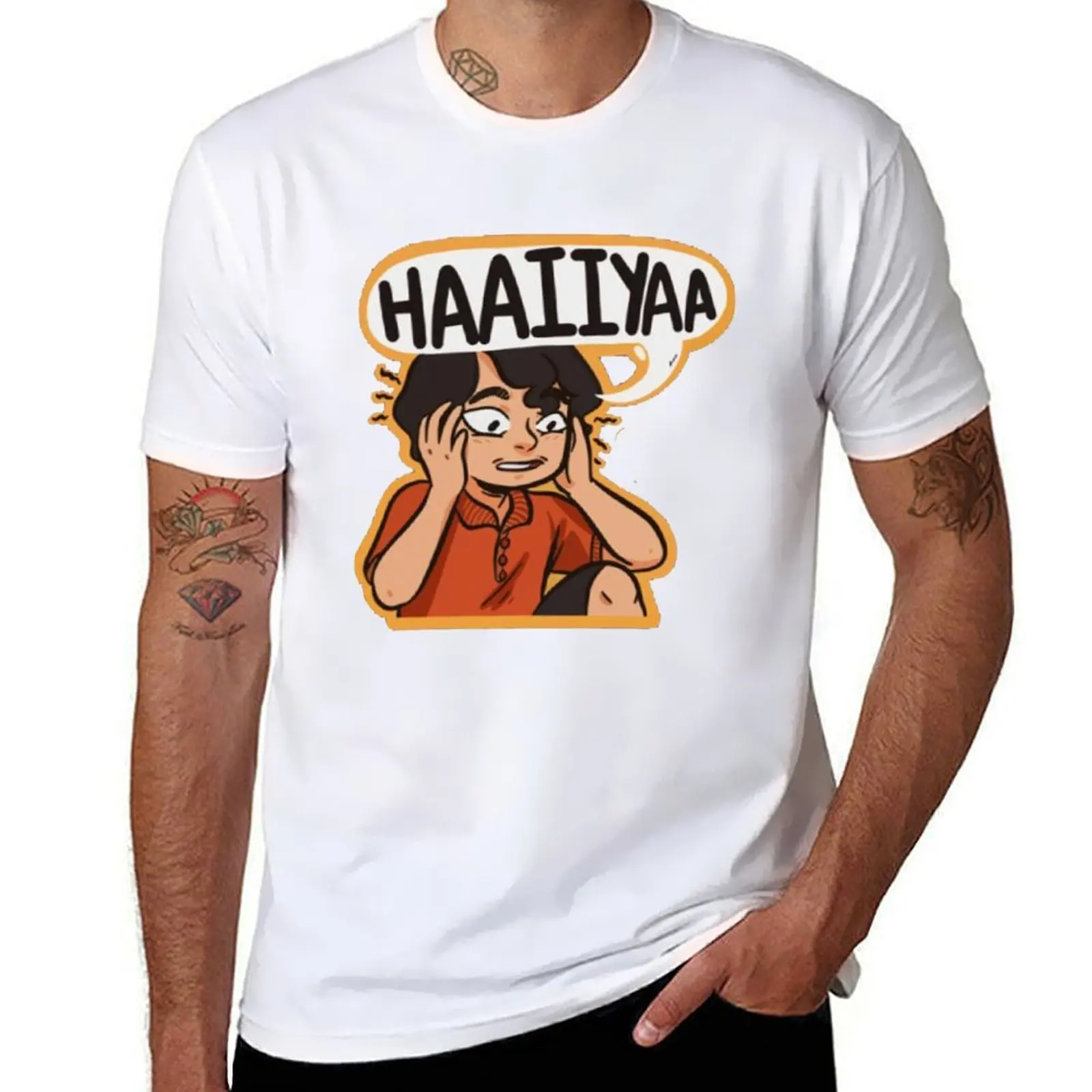 

Uncle Roger HAIIYAA Merch T-Shirt Basic Plain Short Sleeve Crew Neck Tee